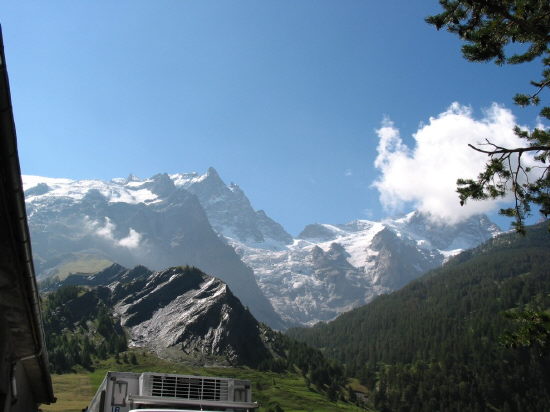 La Grave, Blick auf den Glacier de la Meije