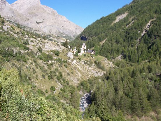 Abfahrt Col de la Cayolle, Blick zurück