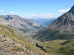 Aufstieg zum Col du Galibier, Blick Richtung Briançon